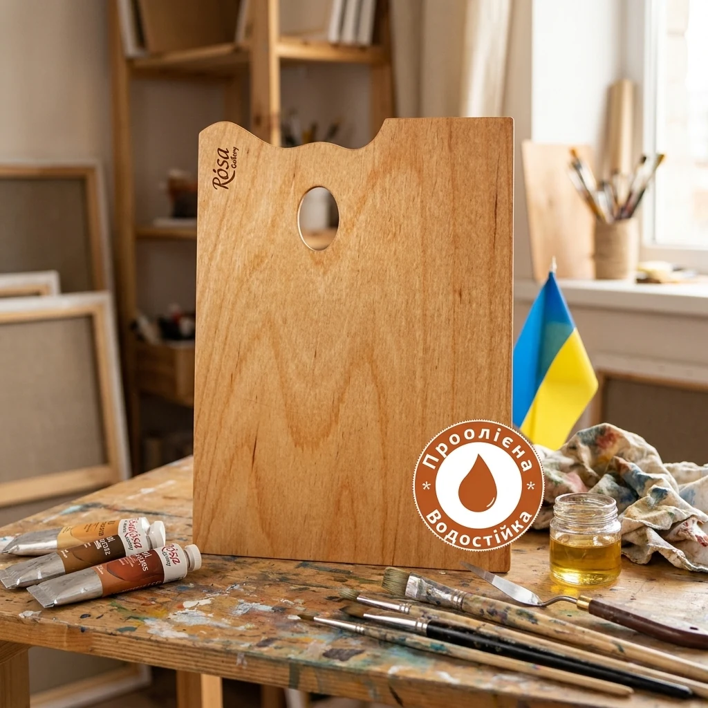 Палітра дерев'яна прямокутна 400*300 мм, Rosa Gallery