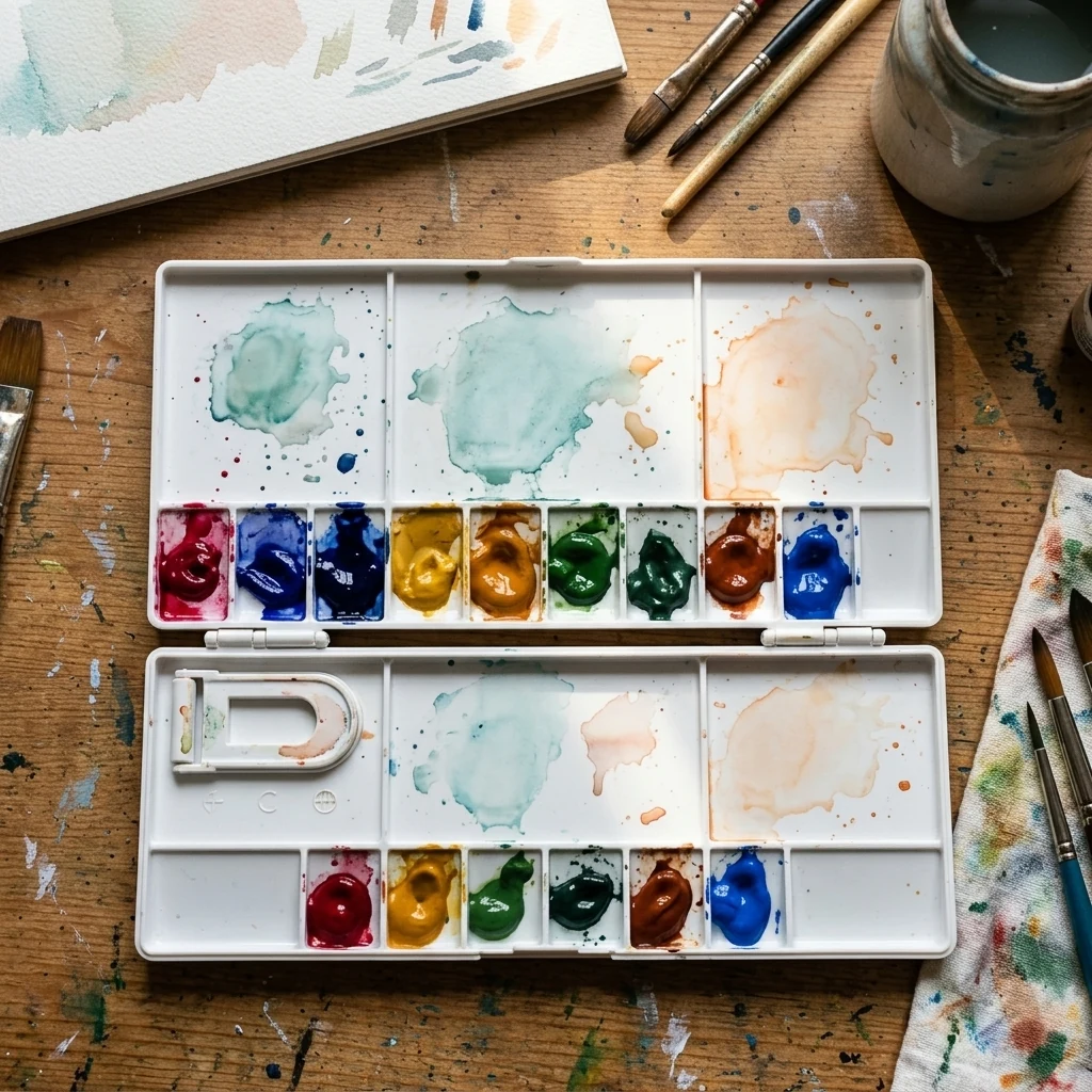 Палітра пластикова складна 20*10*1,8 см D.K.Art&Craft