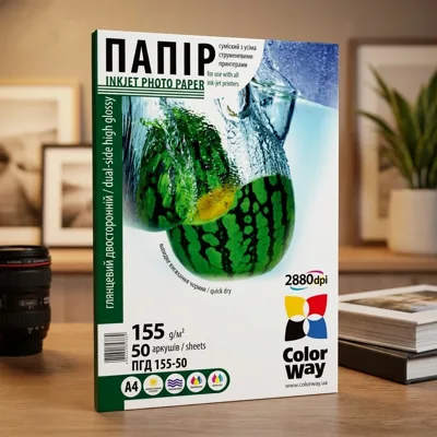 Папір CW глянцевий двустор. 155г/м, A4 PGD155-50 (20472)