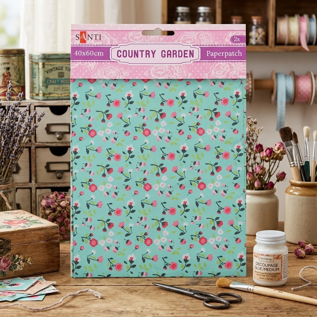 Папір для декупажу, 40*60см, 513 "Country garden", Santi