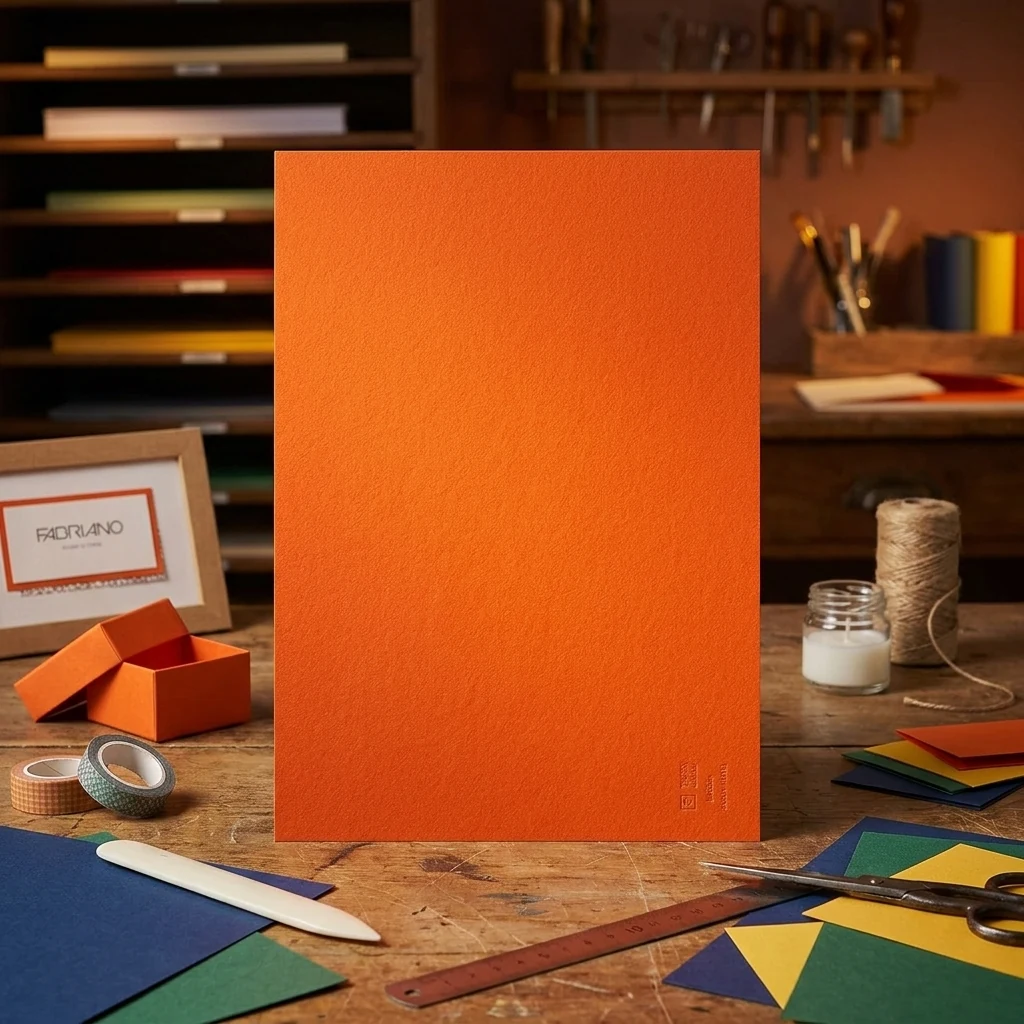 Папір для дизайну Colore, B2, 200 г/м2, aragosta (помаранчевий), дрібне зерно, Fabriano