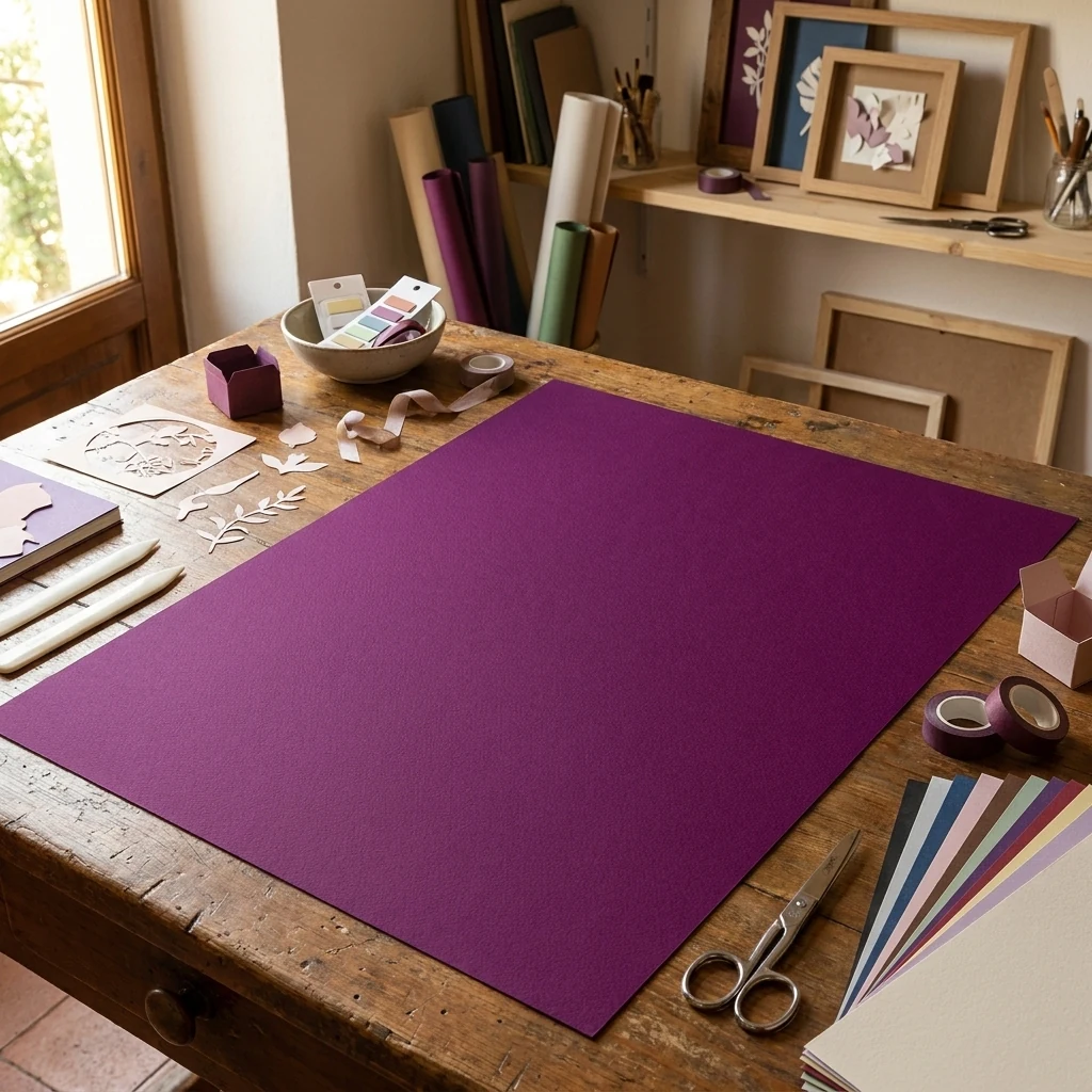 Папір для дизайну Colore, B2, 200 г/м2, viola (темно-фіолетовий), дрібне зерно, Fabriano