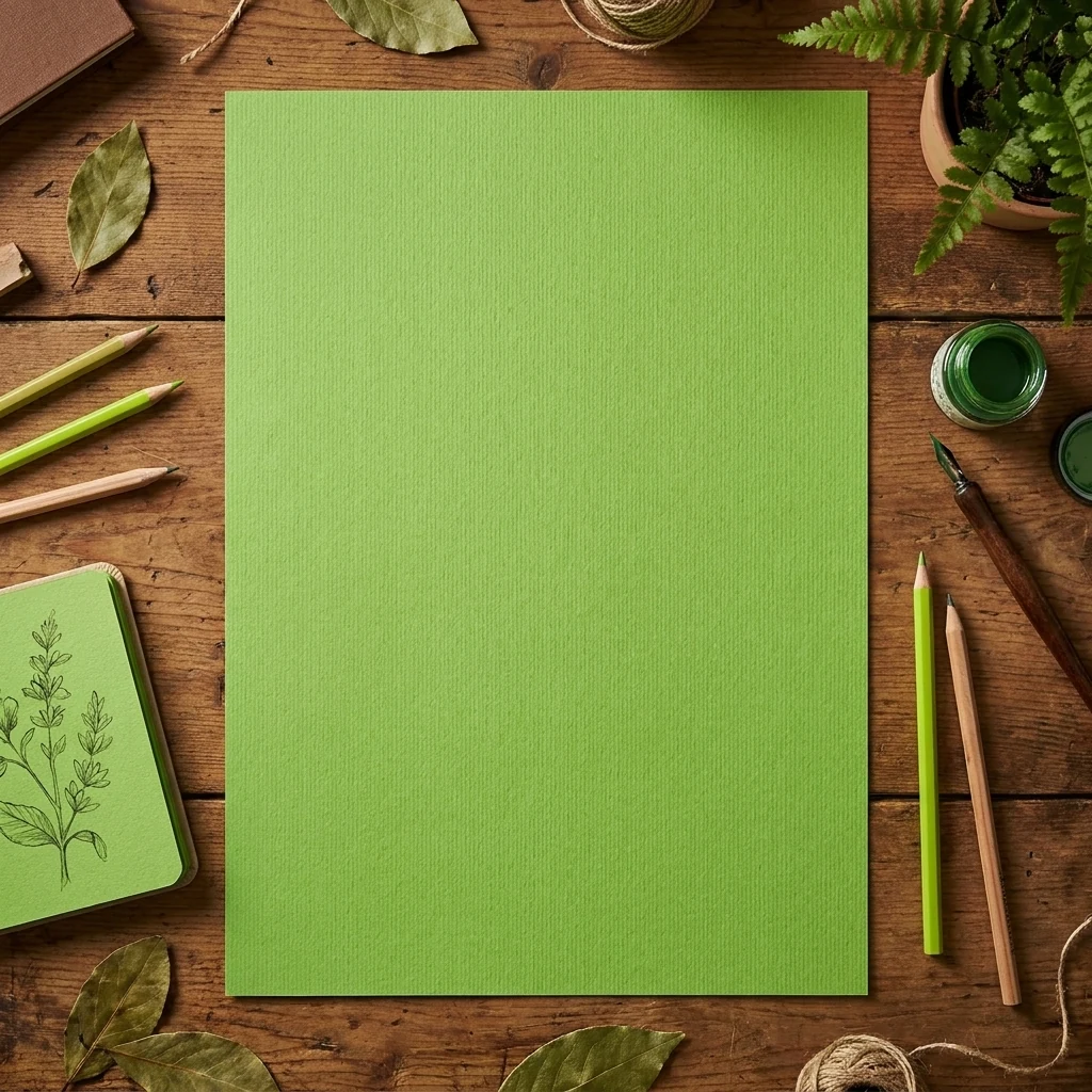 Папір для дизайну Elle Erre А4 (21×29,7см) №10 verde picello 220г/м2 салатовий Fabriano