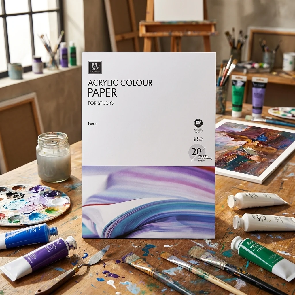 Папір для художників А3 250 г/м2 20 аркушів, склейка, біла, акрил, Art Nation