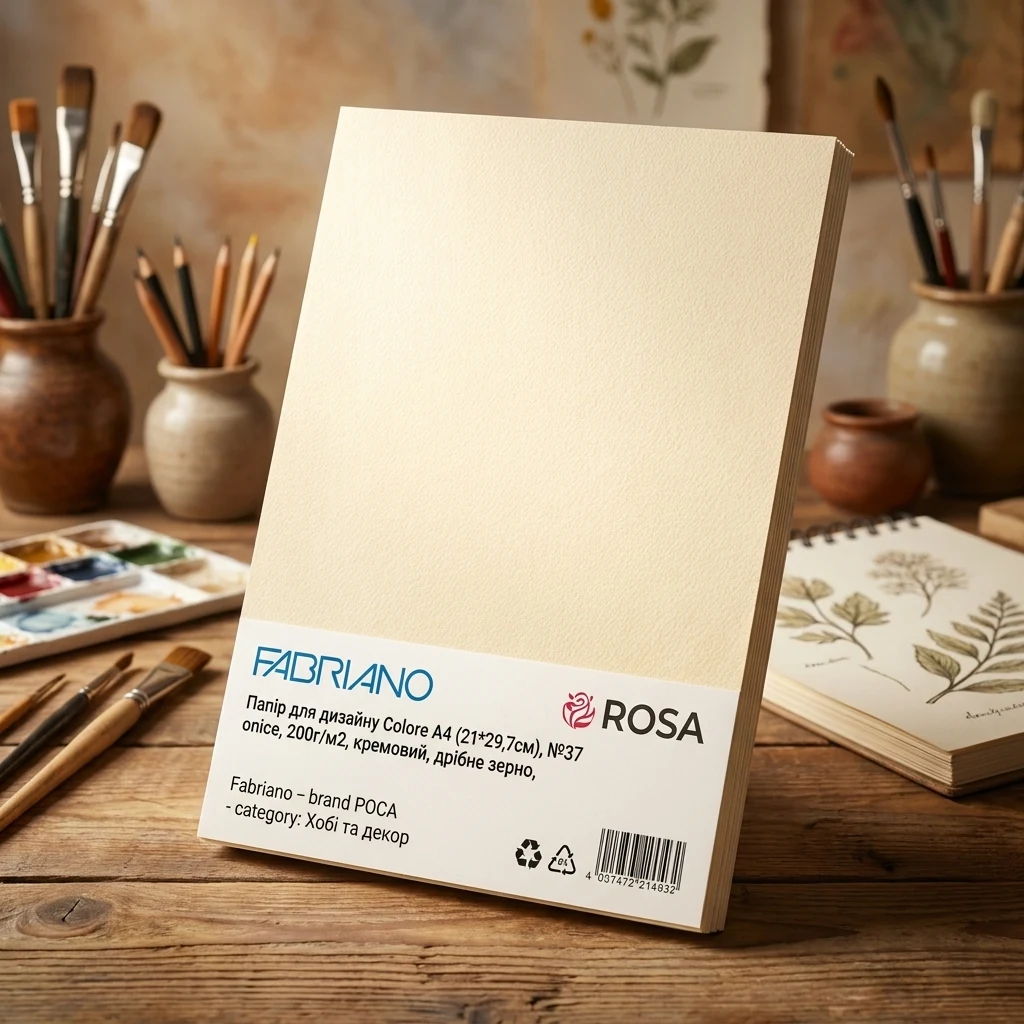 Папір Fabriano Colore A4 кремовий 200г/м² — Хобі та декор