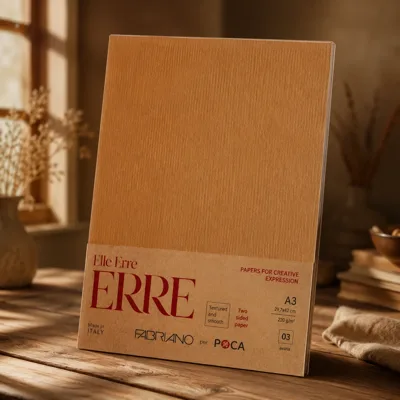 Папір для дизайну Elle Erre А3 (29,7*42см), №03 avana, 220г/м2, коричневий, дві текстури, Fabriano