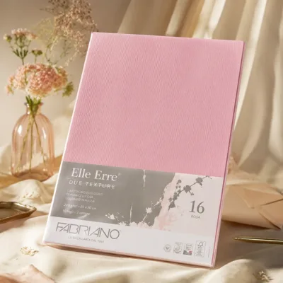 Папір для дизайну Elle Erre А3 (29,7*42см), №16 rosa, 220г/м2, рожевий, дві текстури, Fabriano
