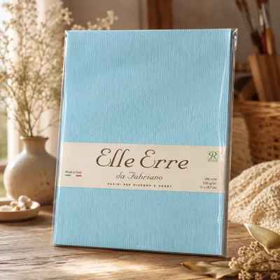 Папір для дизайну Elle Erre А3 (29,7*42см), №20 сielo, 220г/м2, блакитний, дві текстури, Fabriano