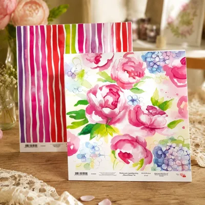 Папір для скрапбукінгу „Floral Poem“ 14, двосторонній, 30х30см, 200г/м2, ROSA TALENT