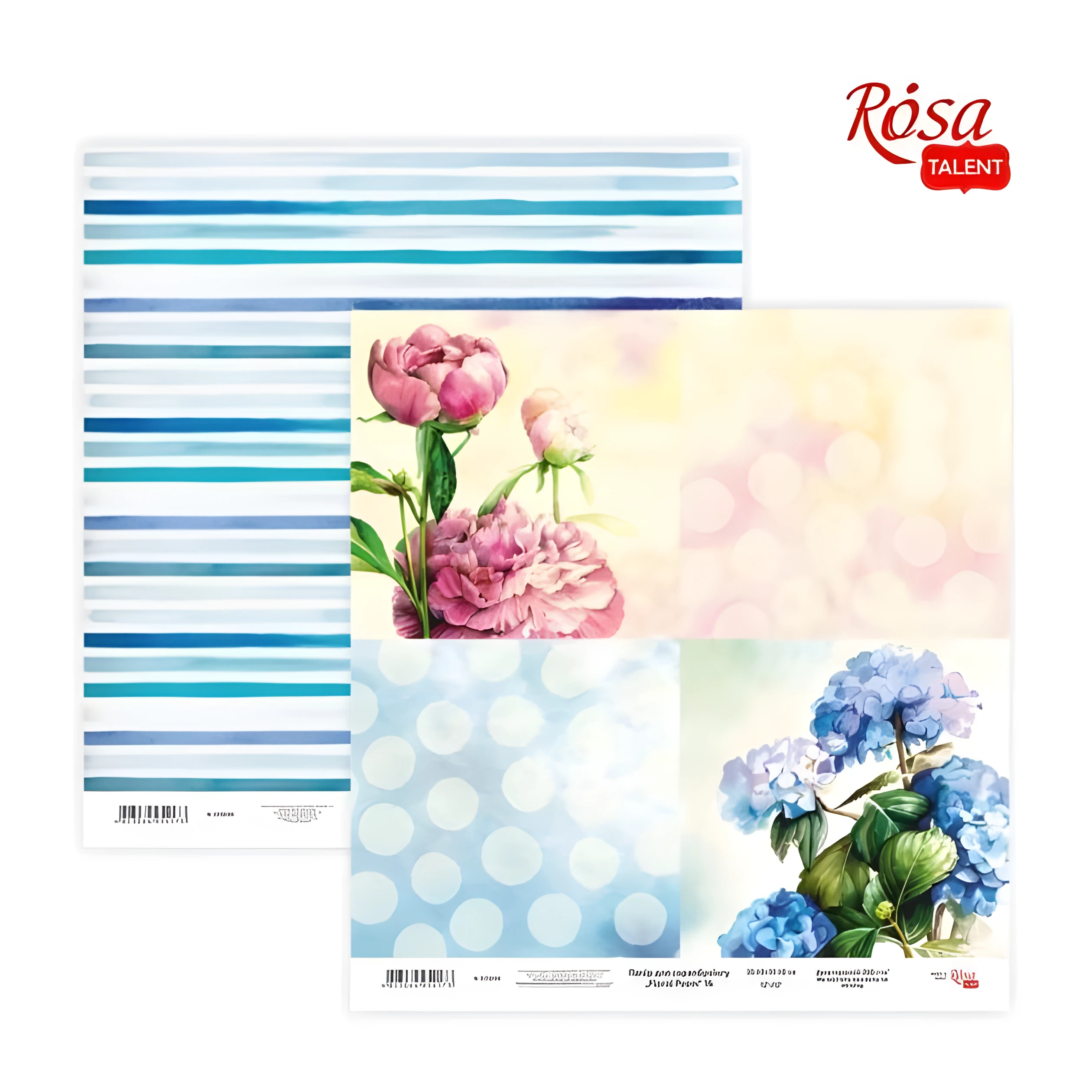 Папір для скрапбукінгу „Floral Poem“ 16, двосторонній, 30х30см, 200г/м2, ROSA TALENT