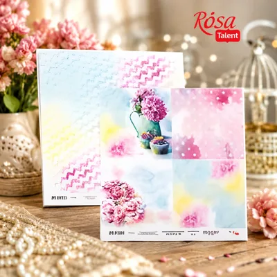 Папір для скрапбукінгу „Floral Poem“ 18, двосторонній, 30х30см, 200г/м2, ROSA TALENT