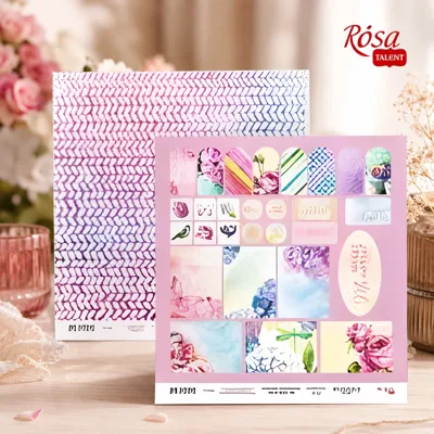 Папір для скрапбукінгу „Floral Poem“ 20, двосторонній, 30х30см, 200г/м2, ROSA TALENT