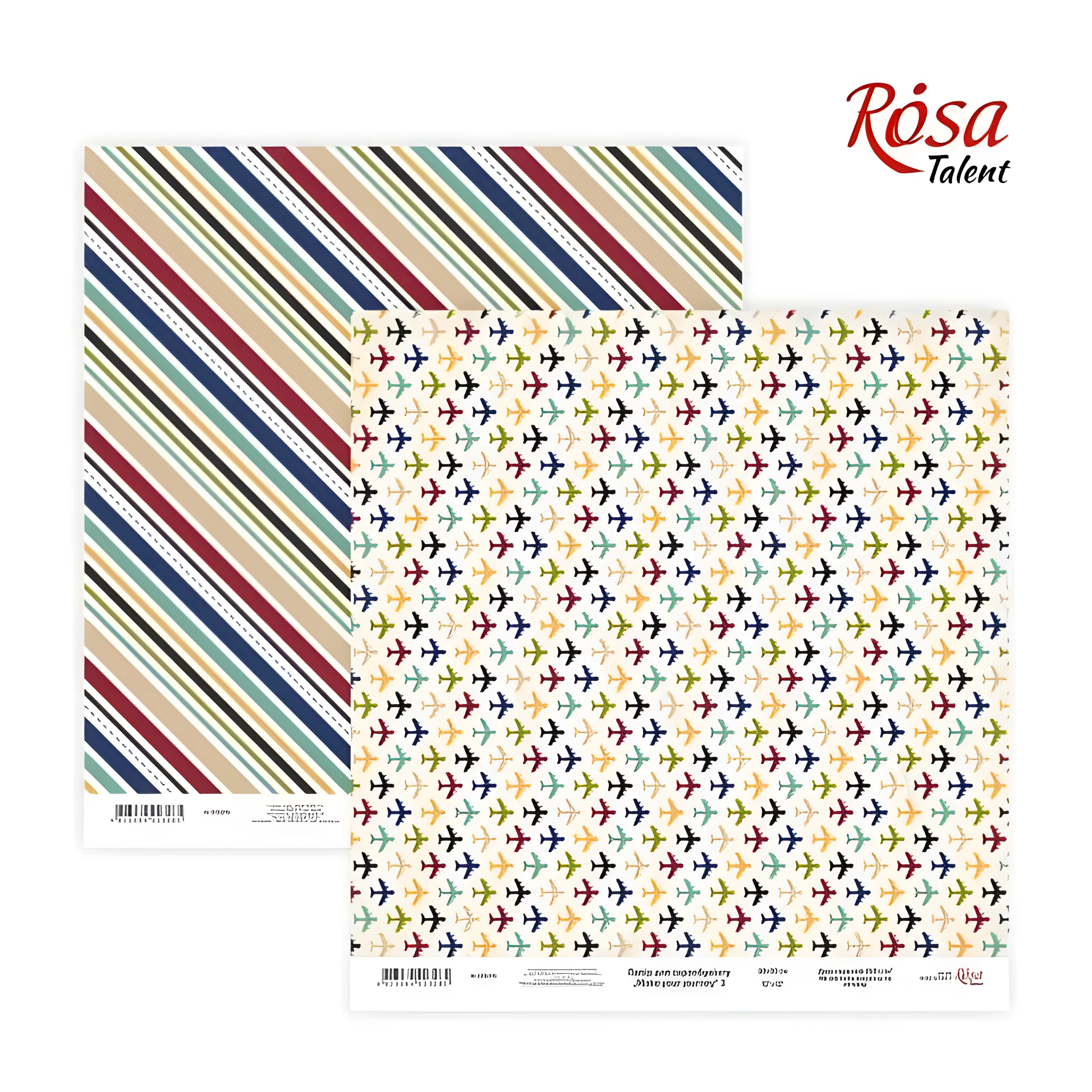 Папір для скрапбукінгу «Make your journey» 3, двосторонній, 30х30см, 200г/м2, ROSA TALENT