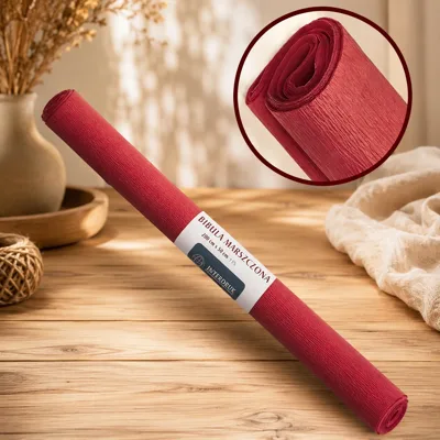 ПАПІР ГОФРОВАНИЙ 50*200см М Г INTERDRUK №7 червоний