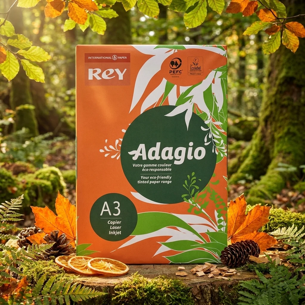 Папір кольоровий А3 80 Помаранчевий "Orange 21" Rey Adagio