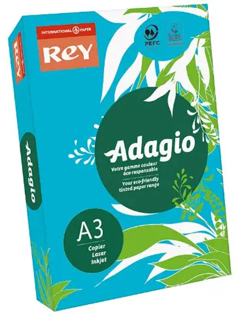 Папір кольоровий А3 80 Синій інтенсивний "Deep Blue 51" Rey Adagio — фото 2
