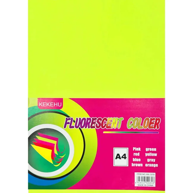 Папір кольоровий А4 60 г/м2 MIX NEON, до принтера не підходить, Kekehu — фото 2