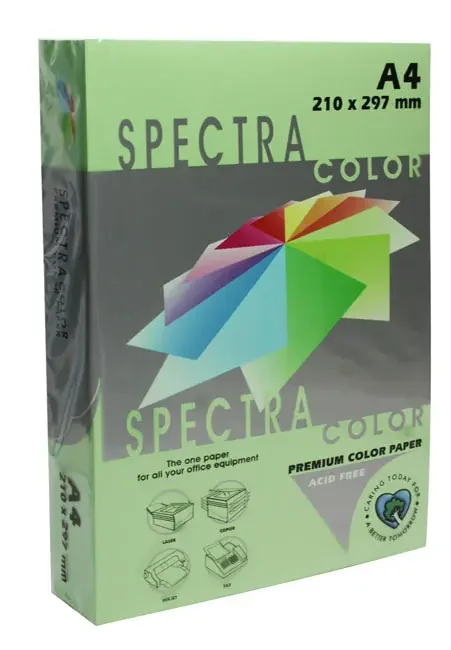 Папір кольоровий А4 75 Зелений пастельний "Green 190" Spectra — фото 2