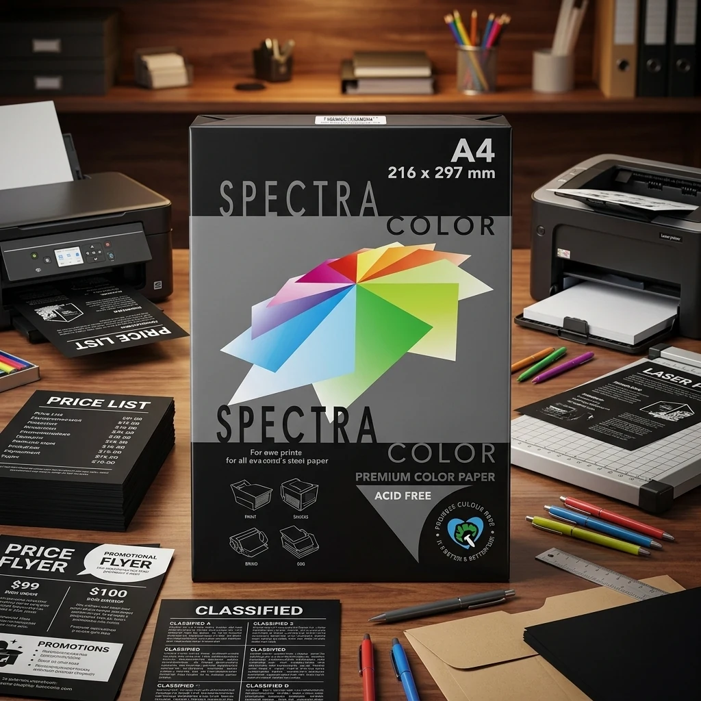 Папір кольоровий А4 80 Чорний "Black 401" Spectra