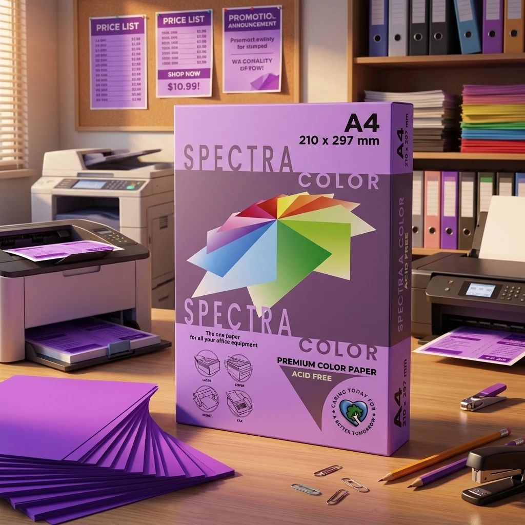 Папір кольоровий А4 80 Фiолетовий iнтенсивний "Taro 274" Spectra