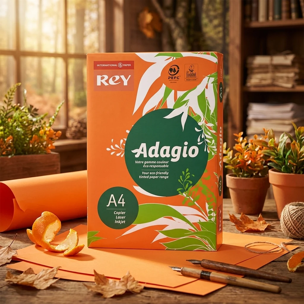 Папір кольоровий А4 80 Помаранчевий "Orange 21" Rey Adagio
