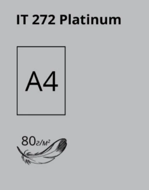Папір кольоровий А4 80 Сiрий інтенсивний 100 арк "Platinum 272" Crystal
