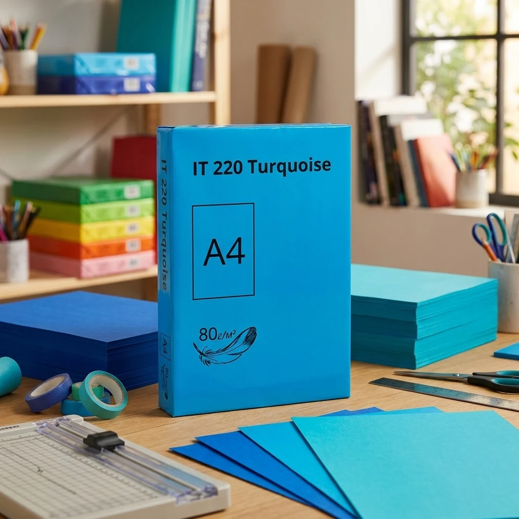 Папір кольоровий А4 80 Синій інтенсивний 100 арк "Turquoise220" /AB48