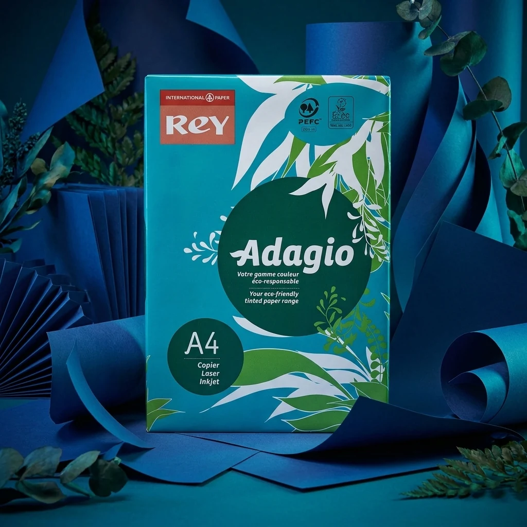 Папір кольоровий А4 80 Синій інтенсивний "Deep Blue 51" Rey Adagio