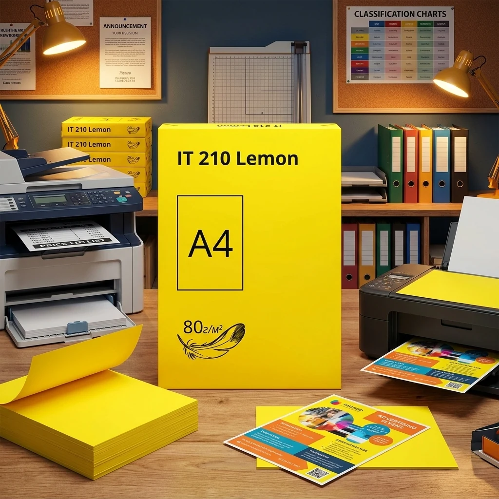 Папір кольоровий А4 80 Жовтий інтенсивний 100 арк "Lemon 210" Crystal