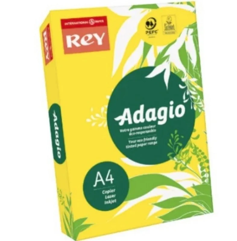 Папір кольоровий А4 80 Жовтий інтенсивний "Yellow 66" Rey Adagio — фото 2