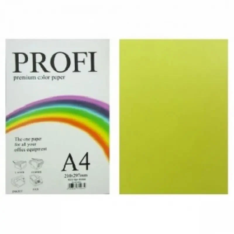 Папір кольоровий А4 80 жовтий неоновий 100 арк Cyber Yellow363 — фото 2