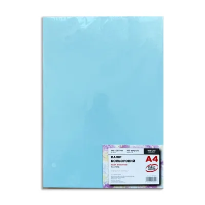 Папір кольоровий A4 Офіс Центр 160г/м Pastell 100арк OC-MB30160 блакитний