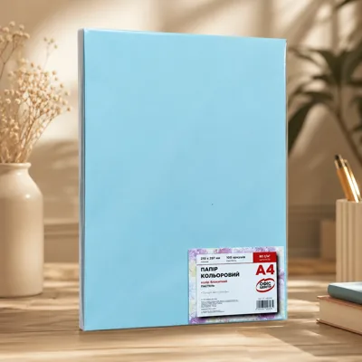 Папір кольоровий A4 Офіс Центр 80г/м Pastell 100арк OC-MB3080 блакитний