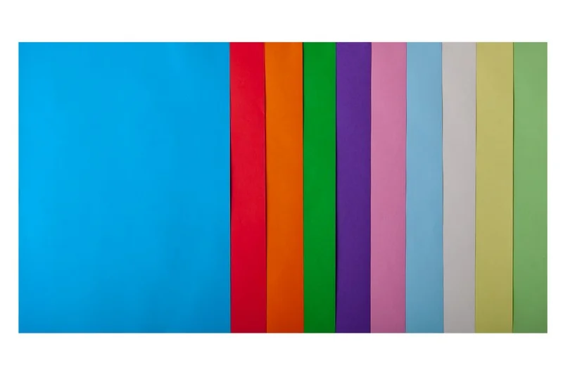 Папір кольоровий щільністю 80г/м2, набір 50 листів,10 кольорів, PASTEL+INTENSIV