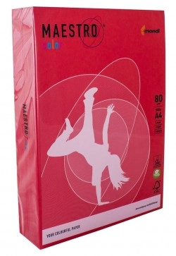 Папір кольоровий A4 160г/м Intensive 250арк CO44 Coral Red червоний Maestro Color — фото 2