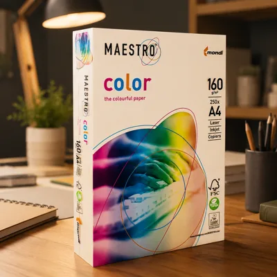 Папір кольоровий A4 160г/м Pastell 250арк CR20 Cream кремовий Maestro Color
