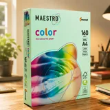 Папір кольоровий A4 160г/м Pastell 250арк MG28 Medium Green зелений Maestro Color — фото 1
