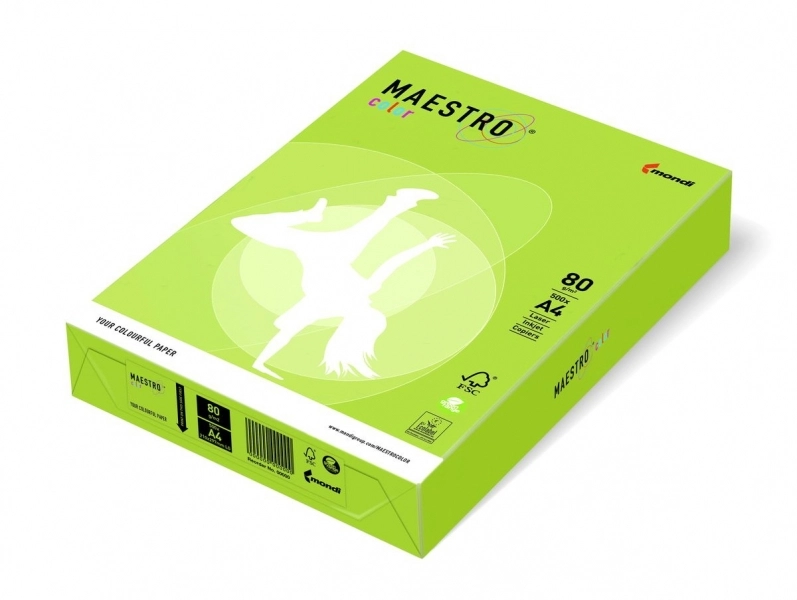 Папір кольоровий A4 80г/м Intensive 500арк. LG46 інтен.зелений Maestro Color — фото 3