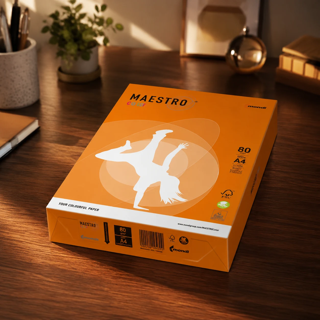 Папір кольоровий A4 80г/м Intensive 500арк. OR43 (помар.) Maestro Color