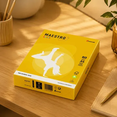 Папір кольоровий A4 80г/м Intensive 500арк SY40 Sun Yellow сонячно-жовтий Maestro Color