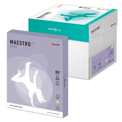 Папір кольоровий A4 80г/м Pastell 500арк LA12 Ліловий Maestro Color — фото 2