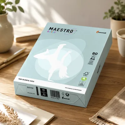 Папір кольоровий A4 80г/м Pastell 500арк MB30 Medium Blue блакитний Maestro Color