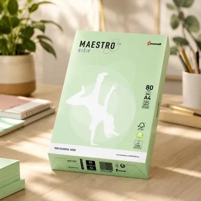 Папір кольоровий A4 80г/м Pastell 500арк MG28 Medium Green зелений Maestro Color