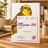 Папір кольоровий Офіс Центр A4 160г/м 100арк. мікс 5 кольорів Веселка Пастель — фото 1