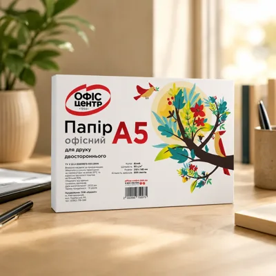 Папір офісний Офіс Центр А5 80г/м2 500 аркушів клас А