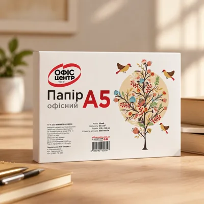 Папір офісний Офіс Центр А5 80г/м2 500 аркушів клас С