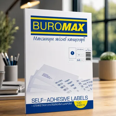 Папір самоклеючий Labels Buromax А4 2810 (1)