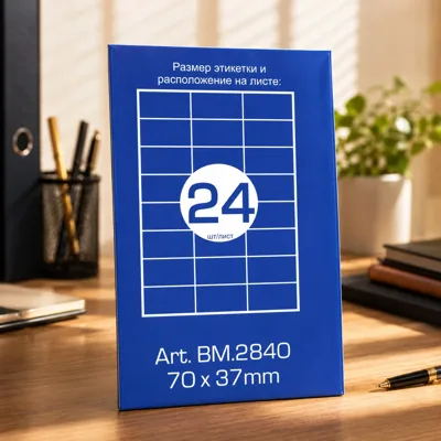 Папір самоклеючий Labels Buromax А4 2840 (24)