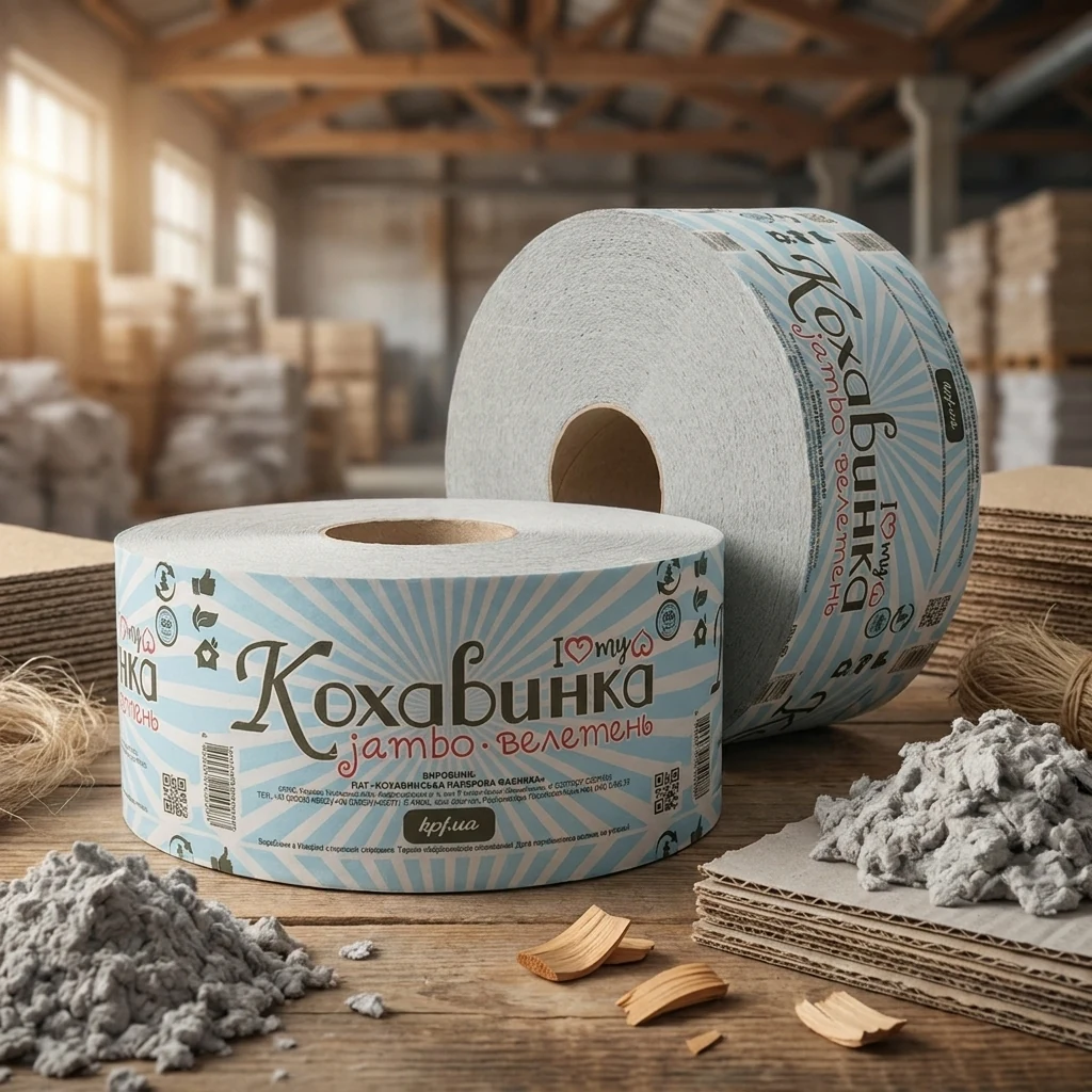 Папір туалетний сірого кольору Jumbo