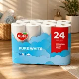 Папір туалетний Рута Pure White 3 шари 24 рулони — фото 1